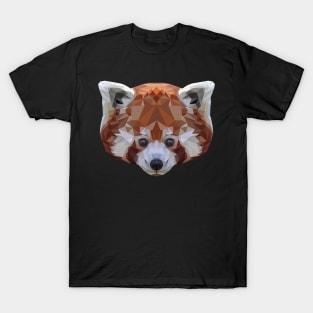 Geometric Red Panda Cute Print T-Shirt